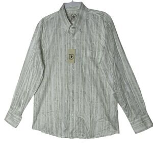 New RELCO Mens XL Long Sleeve Button Down Shirt Paisley Mod Retro Cotton Career